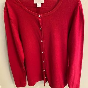 Loft LP red cardigan